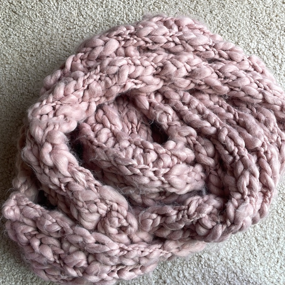 Free People Chunky Infinity Scarf in Pink
